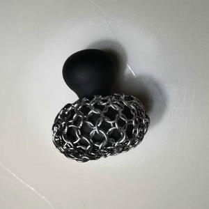 Accesorio ergonómico de cocina, depurador de malla de hierro fundido, raspador de sartén, limpiador de silicona de acero inoxidable para ollas, sartenes, uso para bebés - Product Image 3