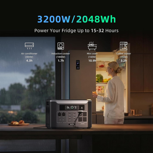 สถานีไฟฟ้าแบบโมดูลาร์ 3200W 2048Wh รองรับแบตเตอรี่ภายนอก 7 ก้อน เครื่องกำเนิดไฟสำรองพลังงานแสงอาทิตย์สำหรับบ้าน 1000W BP3000 เครื่องกำเนิดไฟฟ้าแบบพกพา 3000w 3000wh S - Product Image 5