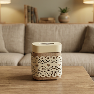 Quemador de Incienso de Madera con Patrón Cortado a Láser, Soporte de Aromaterapia para Uso Doméstico, Decoración para Todas las Estaciones, Diseño Único, Novedad, Ramadán - Product Image 1