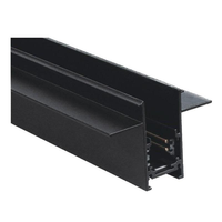 Rail d'éclairage magnétique 48V en alliage d'aluminium blanc/noir pour spots LED, éclairage intérieur pour hôtels et bureaux