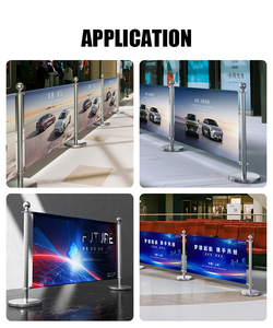 حشود الحدث المحمولة في الهواء الطلق الوقوف عمود التحكم مع أعلام البوليستر لافتات للسياج - Product Image 5