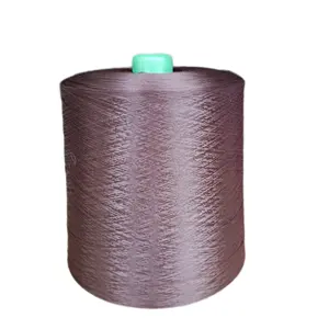 Tshirt Yarn Wholesale Polyester Cord No.1410 Coffee Color Knitting threads