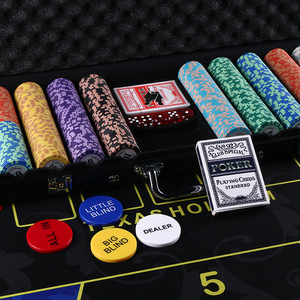 Ensemble <span class=keywords><strong>de</strong></span> jetons <span class=keywords><strong>de</strong></span> <span class=keywords><strong>poker</strong></span> en argile <span class=keywords><strong>de</strong></span> couleur personnalisée <span class=keywords><strong>de</strong></span> qualité supérieure, 500 pièces, kit complet <span class=keywords><strong>de</strong></span> qualité professionnelle, nappe, étui en aluminium, numéroté - Product Image 3
