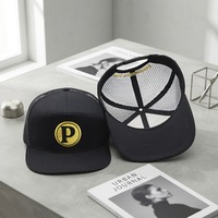 Casquette Trucker en Coton à 7 Panneaux avec Broderie Personnalisée, Bord Plat et Maille, Faible MOQ, Haute Qualité, Prix Bas