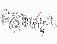 Capteur d'usure de plaquettes de frein avant droit de haute qualité pour Mercedes W213/W217/W222/W223, connecteur bleu, joint d'étanchéité EPDM vert, garantie 12 mois