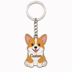 Porte-clés personnalisés de haute qualité pour chiens, chaîne tendance pour amoureux des chiens, porte-clés en métal mignon pour chiots, cadeaux promotionnels pour animaleries - Product Image 3