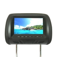 Moniteur LCD MP5 pour appuie-tête de voiture de 7 pouces, type oreiller, en cuir, avec USB, SD, FM, divertissement pour sièges arrière, écran TFT, stéréo, télécommande