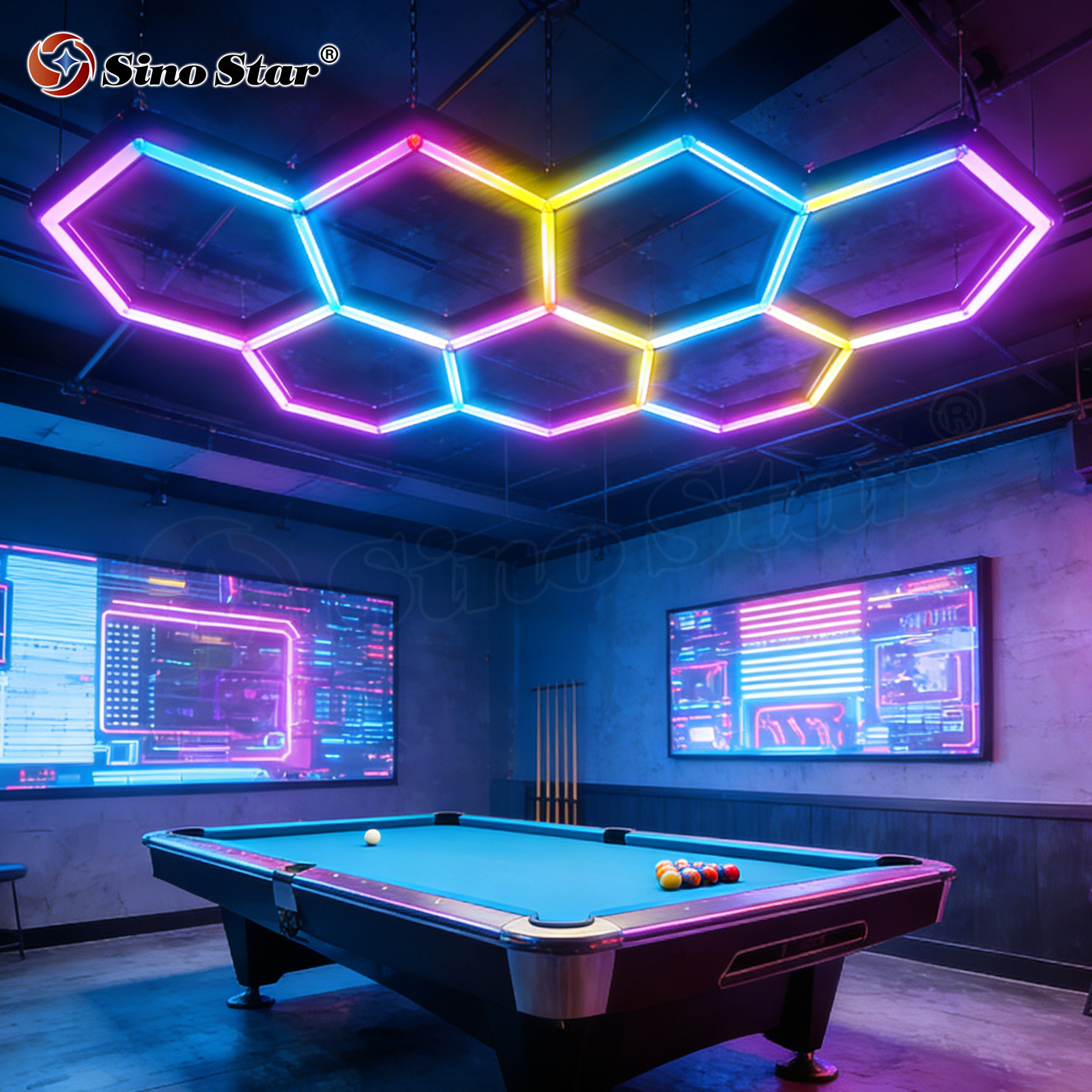 RGB Music LED Light Sound Activated Sync Light for Car Repair Workshop Fitness Room Gaming Room KTV Bar Home Decor