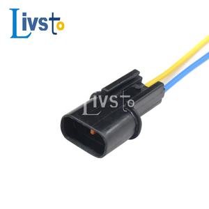 2-pins mannelijke grijze auto-kabelboomconnectoren, zuiver koperen geleider, 600V, PVC-mantel, IP67, voor elektronische apparaten en huishoudelijke apparaten - Product Image 1