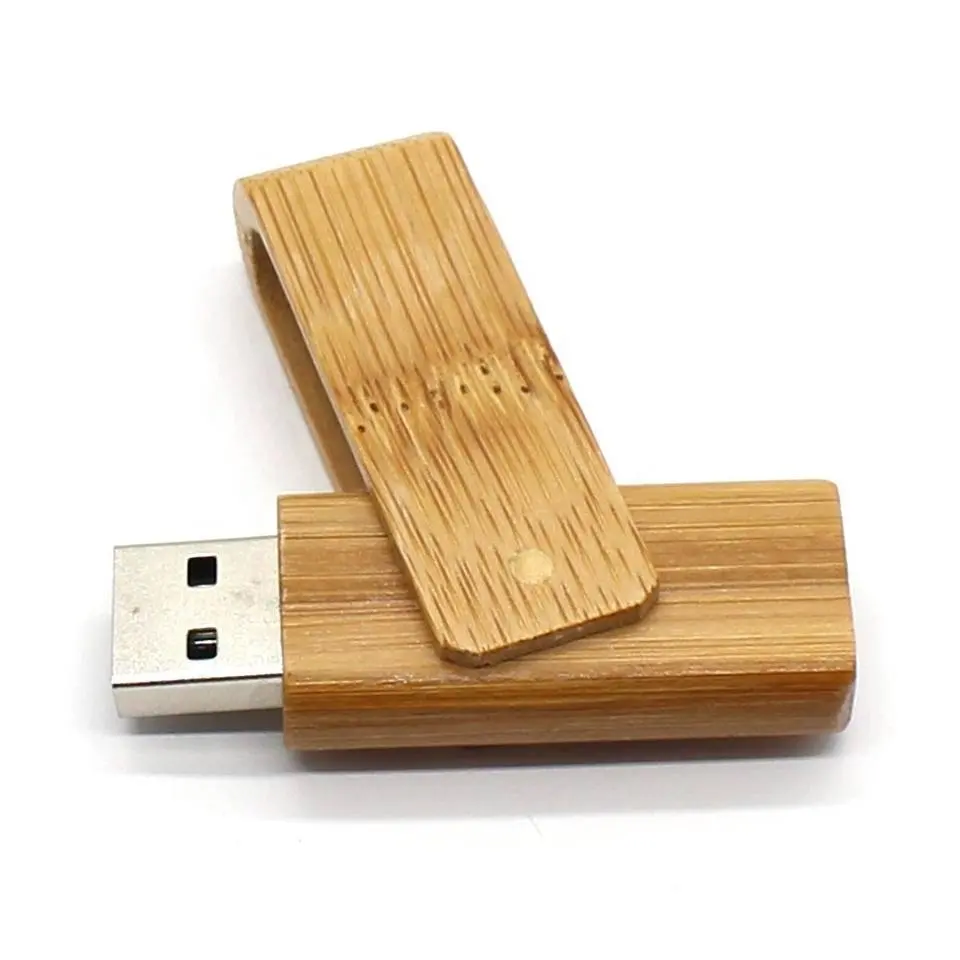 Bamboo回転USBフラッシュドライブ3.064GBウッドUSBディスク128GB環境保護メモリ32GBカスタマイズされたペンドライブクルUSB