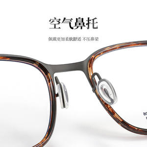 Montures de lunettes Linde Titanium 2706 rectangulaires pour hommes, écaille de tortue, monture optique Danyang, pont moyen, verres en plastique - Product Image 4