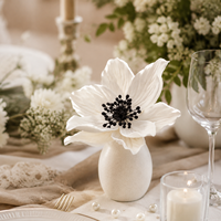 Bouquet de tournesols en bois de Sola de 13 cm, étamines noires, fait main, écologique, imperméable, décoration d'intérieur pour anniversaire, remise de diplôme, fête des pères