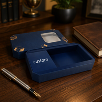 Boîte cadeau en carton personnalisée avec couvercle et base, fenêtre transparente, emballage rigide, boîte en papier en deux parties