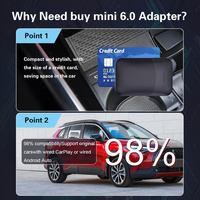 Adaptateur sans fil CarPlay pour voiture, 2 en 1, intelligent, stable, Wi-Fi double bande 5 GHz, faible latence, compatible Apple et Android Auto