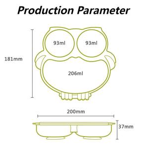 <strong>Owl</strong> Shape Custom Silicone Baby Kids Feeding Dinner <strong>Plates</strong> Set Dishwasher Safe Children Tableware Kitchen Service - Product Image 4