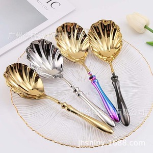 Shiny-Jh <b>Shell</b> Spoon 18 10 Stainless Steel <b>Mirror</b> Polished For Party Tableware Decorations - Product Image 1