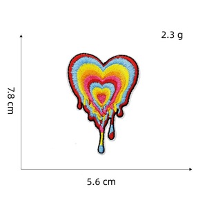 Parche Bordado de Sandía con Corazón Derretido, Adhesivo Termofusible para Ropa - Product Image 6