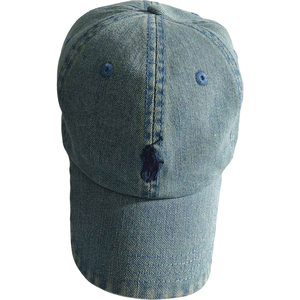 Gorra de Béisbol de Mezclilla con Bordado de Caballo Pequeño, Estilo Clásico Vintage Lavado, Casual para Otoño/Invierno, Personalizable, 6 Paneles, 100% Algodón - Product Image 1