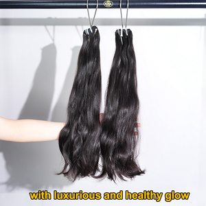 Fasci di capelli umani vergini al 100% con onda naturale, doppia trama, da un singolo donatore, cuticole allineate, all'ingrosso per donne nere - Product Image 3