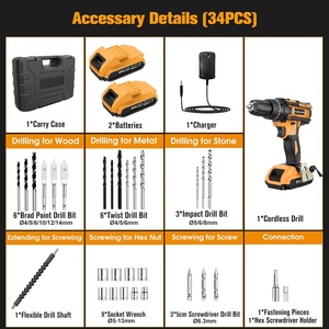Nhà Máy Bán Buôn OEM 40N 3-Trong-<span class=keywords><strong>1</strong></span> Đa Chức Năng Không Dây Khoan Đặt Điện Tuốc Nơ Vít Bộ Công Cụ LED Ánh Sáng Cho Công Nghiệp Nhà DIY - Product Image 2