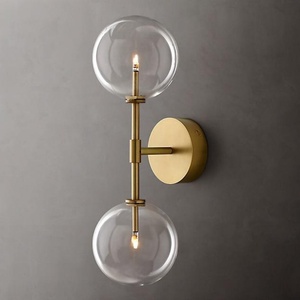 Moderne Luxuriöse Nordische Postmoderne Hotel-Wandleuchte Vintage Restaurierung Lange Glas-Hardware LED-Lichtquelle für Schlafzimmer - Product Image 1
