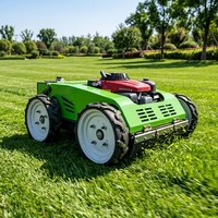 Tondeuse à gazon robotisée 4x4 télécommandée, hybride essence, débroussailleuse industrielle robuste sur roues, 9 CV, DIY, 550 mm