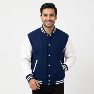 High Quality College <b>Baseball</b> <b>Jacket</b> <b>for</b> <b>Men</b> Hip Hop Style Long Sleeves Front Pockets Stand Collar CollegeBaseballjacket <b>for</b> <b>men</b> - Product Image 1
