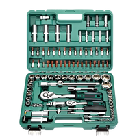 Kit de 94 Pièces d'Outils à Main de Mécanicien, Clé à Cliquet, Douilles et Tournevis, Entraînements 1/2 et 1/4 Pouce, Boîtier Rigide, Personnalisable OEM, Matériau CRV