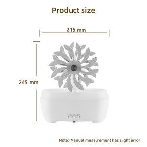 Windmill RainDrop Diffuser Humidifier 300ml 7 Colors LED Lamp Ultrasonic Remote Control Rain Drop Aroma Oil Diffuser Humidifier