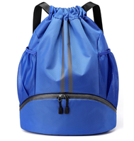 Sac à dos de sport extérieur personnalisé, durable, imperméable, écologique, tendance, avec fermeture à cordon et compartiment à chaussures en polyester