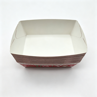Barquette alimentaire en papier couché imprimée sur mesure, boîte écologique pour snacks, aliments frits et emballages festifs saisonniers
