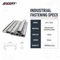Anneaux de fixation industriels ASCOTT C17 C24, 24 mm, en acier inoxydable zingué, type C, agrafes pour matelas, sièges de voiture, rembourrage, fixation de cage