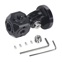 Mini Adattatore per Treppiede Magic Cube con Fori 1/4 3/8 ARRI per GoPro 13, Insta360 X4, Supporto per Microfono LED