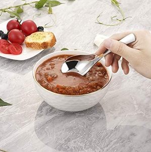 Factory Custom logo Thick Heavy Weight Soup High Grade 18/8 Stainless Steel Soup <b>Serving</b> <b>Spoons</b> - Product Image 5