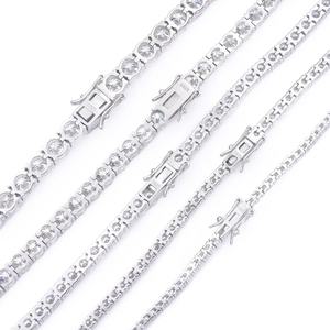 Offres Limitées : Bracelet Tennis Classique Unisexe en Argent 925 Poli avec Moissanite Taille Brillant Rond – Bijou Tendance - Product Image 5