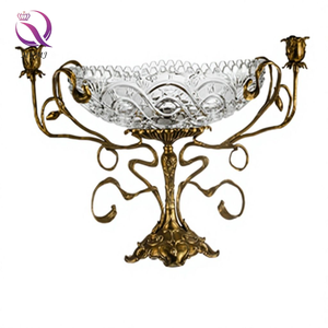 <span class=keywords><strong>Corbeille</strong></span> à fruits <span class=keywords><strong>en</strong></span> <span class=keywords><strong>cristal</strong></span> avec support décoratif <span class=keywords><strong>en</strong></span> cuivre, idéale pour la décoration intérieure et les arrangements de mariage - Product Image 6