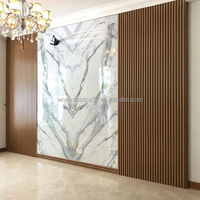 Panel de Pared Decorativo de Alto Brillo, 3mm, Azul con Vetas Doradas, 1220x2440mm, para Decoración del Hogar, Revestimiento Interior, Panel de Mármol con Protección UV