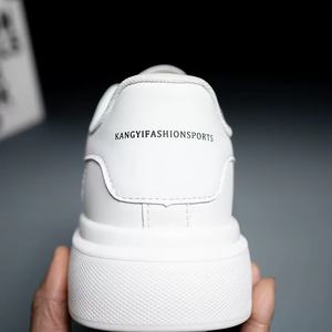 Men's White <b>Sneakers</b> Inside Elevating Couple Board Shoes <b>Leather</b> Casual Trainers - Product Image 6