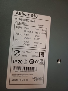 Nouvel Altivar 610 d'origine, variateur de fréquence ATV610D75N4 de haute qualité - Product Image 2