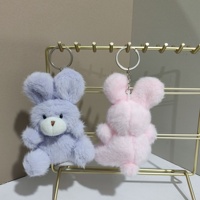 Pendentif Lapin en Peluche Rose et Violet Mignon Songshan Toys – Cadeau de Pâques à Prix Abordable, Breloque de Sac Dessin Animé, Porte-clés