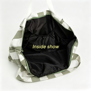 Wholesale Fashion Multi Color Letter Canvas <b>Tote</b> Bag Durable Wrinkle Resistant Rope Handle Shopper Bag with Inner Pocket - Product Image 3