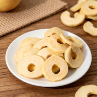 Direct verzonden appelchips, handgesneden gevriesdroogde appels - lage GI gedroogde appelschijfjes 20g/100g zakje. Perfecte snack voor zwangere vrouwen.