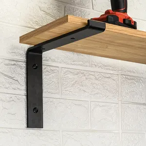 Rustic Scaffold Board Heavy Duty <strong>Shelf</strong> Brackets/Shelving Industrial Iron/Steel - Product Image 1
