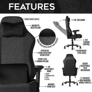 Ajunion Oem/Odm Draaiende Silla Gamer Fauteuil Draaibare Race Game Gaming Stoel Stoel Stof Executive Stoel Met 4d Armen - Product Image 2