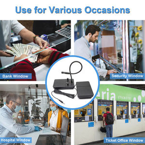 Système d'interphone de fenêtre de compteur de banque Interphone de station de bus Interphone de sonnette Système d'interphone Microphone avec <span class=keywords><strong>fil</strong></span> - Product Image 5