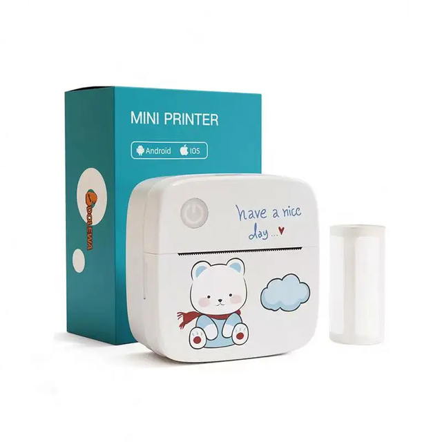 Yaomatec Portable Home Use Office Mini Thermal Printer Android IOS Effective Wireless Mini Printer for Text Picture Barcode