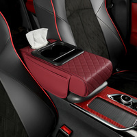 Accoudoir universel en cuir pour console centrale de voiture avec sac de rangement, coussin d'accoudoir et porte-gobelet, boîte à mouchoirs – Vente en gros
