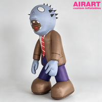 Décoration gonflable sur pied de zombie de dessin animé, personnalisable, imperméable, pour Halloween, maison hantée et centre commercial