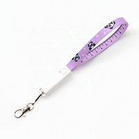Câble de charge court 6-en-1 avec dragonne et porte-clés USB Type-C Micro 8 broches PD 60W Charge rapide, Logo personnalisé, Cadeau d'entreprise