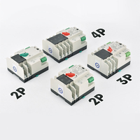 Saklar Transfer Otomatis Daya Ganda ATS 4P 2P 3P 63A-125A 230/400V Saklar Pengalih Otomatis untuk Generator